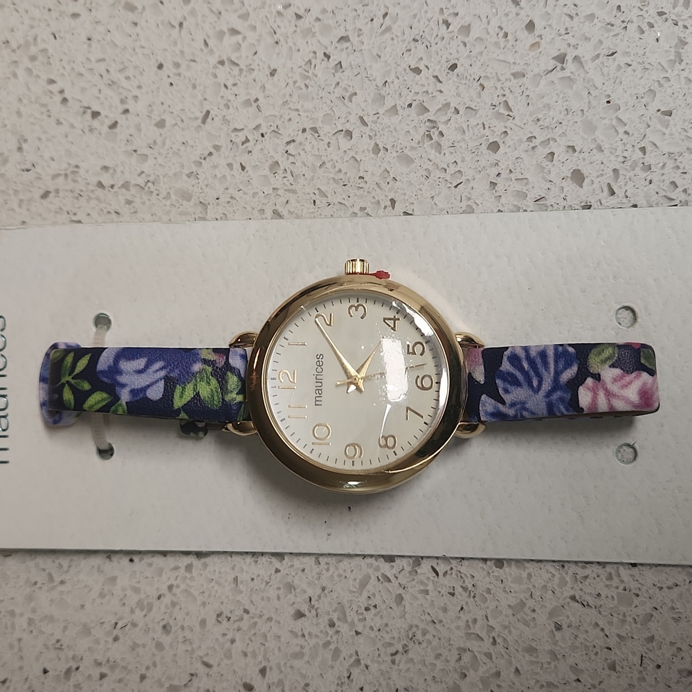 Maurices NWT Blue Floral Watch
